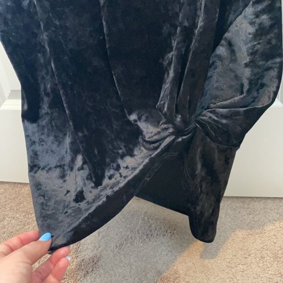 SIDE-KNOT VELVET TOP - Picture 2 of 5